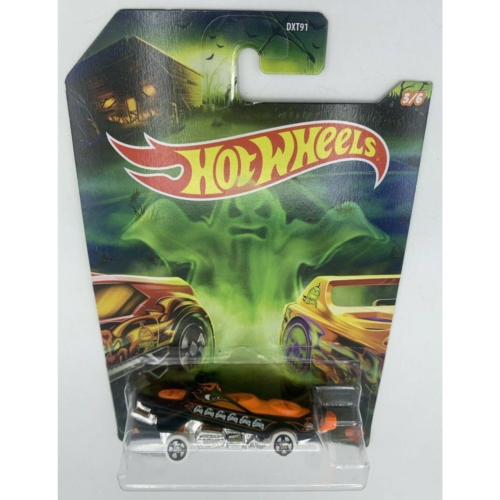NEW Hot Wheels Halloween HOVER & OUT #3/6 Black & Orange GJV96-K611 2019 ON CARD - Picture 9 of 12